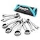 DURATECH Stubby Ratcheting Combination Wrench Set Metric 8piece 10 11 13 14 16 17 18 19mm CRV Steel with Pouch