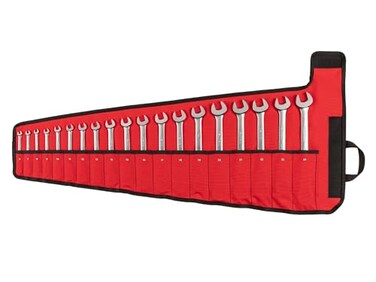 TEKTON Flex Head Ratcheting Combination Wrench Set with Roll 19Piece 624 mm WRC95403