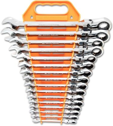 GEARWRENCH 16 Pc Ratcheting Flex Combination Wrench Set Metric 9902D