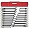 STARWORK TRUE MECHANIC 20 Pc 120Tooth FlexHead Reversible Ratcheting Wrench Set Combination Ratchet Wrench Set AntiSlip Long Pattern 6Point Professional SAEMetric