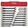 STARWORK TRUE MECHANIC 20 Pc 120Tooth FlexHead Reversible Ratcheting Wrench Set Combination Ratchet Wrench Set AntiSlip Long Pattern 6Point Professional SAEMetric