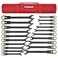 STARWORK TRUE MECHANIC 20 Pc 120Tooth FlexHead Reversible Ratcheting Wrench Set Combination Ratchet Wrench Set AntiSlip Long Pattern 6Point Professional SAEMetric