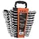 KSEIBI 123975 Ratcheting Wrench Set 24 Piece Chrome Vanadium Steel Ratchet Combination Spanners Kit with Storage Keeper Rack SAE 1778inch Metric 819mm