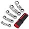 wanlvkang Stubby Wrenches Set 72Tooth Flex Head Ratcheting Wrench Set Compact Double Box End Ratchet Wrench Metric 819mm 5 Pieces for Tight Spaces