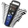 Prostormer Flex Head Ratcheting Wrench Set SAE 147814Piece Chrome Vanadium Steel Combination Wrench Set with Rack