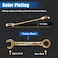 GOLD DEER 20 Pcs Color Plated Small Wrench Set Standard Metric and SAE 532716 411mm Extra Slim Spanners Mini Wrench Set Open End and Box End Ignition Wrenches with Roll Pouch and Big Ring