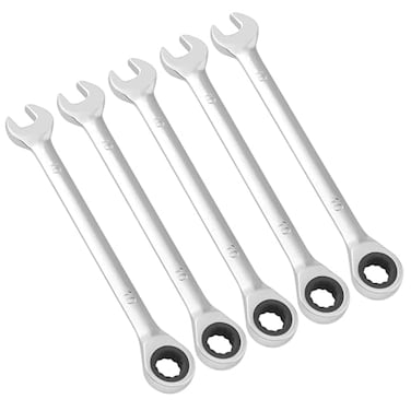 GENHAKON 5 Piece 10 mm Ratchet Wrench Set Combination Wrenches for Mechanics and DIY Enthusiasts Metric 72Tooth Dual Purpose Gear wrench