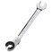 LOSCHEN 1PC 14mm Open FlexHead Ratcheting Wrench Metric Ratcheting Spanner with 77 Teeth Chrome Vanadium Steel Tubing Ratchet Spanner