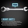 LOSCHEN 1PC 14mm Open FlexHead Ratcheting Wrench Metric Ratcheting Spanner with 77 Teeth Chrome Vanadium Steel Tubing Ratchet Spanner