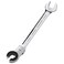 LOSCHEN 1PC 14mm Open FlexHead Ratcheting Wrench Metric Ratcheting Spanner with 77 Teeth Chrome Vanadium Steel Tubing Ratchet Spanner