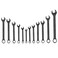 NEIKO 03582A Combination Wrench Set 12 Pc Raised Panel Combo Wrenches Set Metric and Standard Black Oxide Drop Forged Carbon Steel Mechanic Open End Wrench Set Small Box End Wrench Set SAE MM