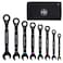 Klein Tools 69408MG Ratcheting Combination Wrench Set Metric 8Piece 8 to 19 mm Steel Alloy Foam Pouch 90Tooth