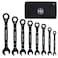 Klein Tools 69408MG Ratcheting Combination Wrench Set Metric 8Piece 8 to 19 mm Steel Alloy Foam Pouch 90Tooth