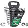 SK Reversible Ratcheting Wrench Set Combination Wrench Set 8Piece Metric 72Tooth Premium CRV Construction with Rack Organizer