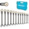 DURATECH AntiSlip FlexHead Ratcheting Wrench Set Combination Wrench Set 12Piece 72Tooth Metric 819 mm CRV Steel Organized in Storage Case
