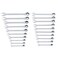 CRAFTSMAN Ratchet Wrenches Set 20 Pc 90 Tooth SAEMetric Ratcheting Wrench Set with Case 4 Degree Arc Swing CMMT87220