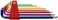 PB Swiss Tools PB 212LH10 RB Ballend hex set long rainbow