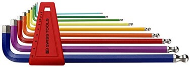 PB Swiss Tools PB 212LH10 RB Ballend hex set long rainbow