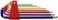 PB Swiss Tools PB 212LH10 RB Ballend hex set long rainbow