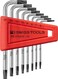 PB Swiss Tools Torx LWrench Set PB 410H 625 CN 100 Swiss Made 8Piece Allen Key Set Size T6T25 in Practical Plastic Holder