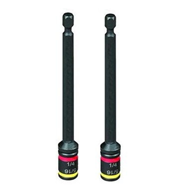 Malco MSHMLC 4 in CRHEX Cleanable Reversible Magnetic Hex Drivers 14 and 516 2 pack