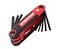 Steelman Portable Folding Hex Key Wrench MultiTool Standard SAE Set Includes 564 332 764 18 964 532 316 732 14Inch Chamfered Ends Rubberized Grip