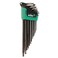 Wiha 36689 ErgoStar Torx LKey Set 13 Piece T5T45 Ball End Standard Auto FastOpen Holder Black Oxide