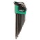Wiha 36689 ErgoStar Torx LKey Set 13 Piece T5T45 Ball End Standard Auto FastOpen Holder Black Oxide