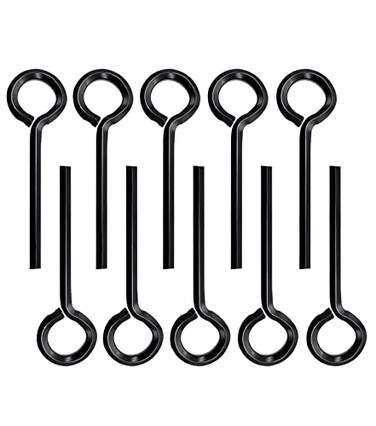 Aienxn 10pcs Black 532 inch Standard Hex Dogging Key with Full Loop Metal Allen Wrench Door Key for Push Bar Panic Exit Device