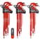 TOMMARS Hex Key Set Magnetic Ball End S2 Steel With THandle Hex Key Allen Wrench Set SAE11638 Metric15mm10mm TORXT10T50