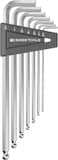 PB Swiss Tools Hex Key Set PB 212ZLH CN 100 Swiss Made 7Piece Long LWrench Key Set with Ball End Inch Sized 332 to 516 in Practical Holder