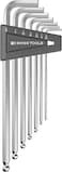 PB Swiss Tools Hex Key Set PB 212ZLH CN 100 Swiss Made 7Piece Long LWrench Key Set with Ball End Inch Sized 332 to 516 in Practical Holder