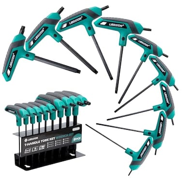Libraton THandle Torx Wrench Set T10T50 Torx Star Wrench TwoTip Design DIY Auto Bike Repair Tool 9PCS with Storage Rack