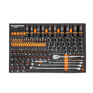 GEARWRENCH 97 Piece 14 38 12 Drive Bolt Biter Mechanics Tool Set in Foam Storage Tray GWMSBBS02