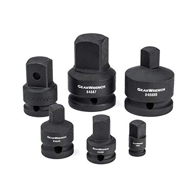 GEARWRENCH 6 Piece 14 38 12 34 Drive Impact Adapter Set 84928A07
