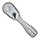 KTC Kyoto Machine Tools Neplos 63sq Short Ratchet Handle NBR290S