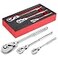 UYECOVE 12 38 14 Inch Drive Ratchet Set 3Pcs Flex Head Ratchet Set 72 Tooth Quick Release Flexible Swivel Head Socket Ratchet Wrench Set