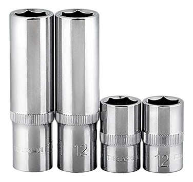 BRAZEN 12mm Socket Four Pack 38 Drive Multi Type
