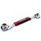 Lichamp 48in1 Socket Wrench Flexible Multi Functional Dog Bone with Rubber Handle 360 Degree Rotating Head Any Size Standard Span for Auto Repair and More
