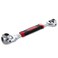 Lichamp 48in1 Socket Wrench Flexible Multi Functional Dog Bone with Rubber Handle 360 Degree Rotating Head Any Size Standard Span for Auto Repair and More