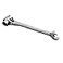 FORSUN 2 in 1 Scaffolding Podger Ratchet Wrench Site Ratcheting Socket Spanner Tool 19mm22mm Silver