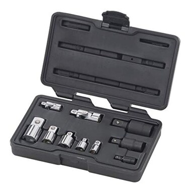 GEARWRENCH 10 Pc 14 38 12 Drive Universal Joint and Adapter Set 81205
