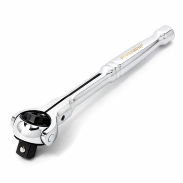 Powerbuilt Swivel Head Ratchet 38 Inch Drive Hand Tools Rotating 72 Tooth 5 Degree Swing Compact Tight Spaces 649941