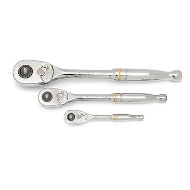 GEARWRENCH 3 Piece 14 38 and 12 Drive 90Tooth Quick Release Teardrop Ratchet Set 81310T