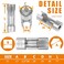 TradeINArt 17MM 12DR Diesel Injector Fuel Line Socket Set Difficult Access Flare Nut Wrench Spanner for Wired Temperature Sensors Thermo Switches ABS Tube Master Cylinder Coolant etc