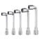 HARFINGTON 5pcs L Shaped Angled Hex Socket Wrench 1516171819mm 45 Steel Double Ended Metric 6 Point Tubular Socket Spanner for General Repairing Pipeline Bicycle Car Maintenance