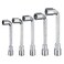 HARFINGTON 5pcs L Shaped Angled Hex Socket Wrench 1516171819mm 45 Steel Double Ended Metric 6 Point Tubular Socket Spanner for General Repairing Pipeline Bicycle Car Maintenance