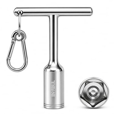 EVRBUL 1316 Deep Socket THandle Penta Wrench 630 Stainless Steel Penta Socket Lineman Wrench for PadMounted Transformer Penta Head Bolt Secondary Pedestal Water Meter Pit Cover Curb Box Key