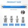 DEPOTA Offset Extension Wrench Zero Degree Ratchet Extension Set Impact Ready Socket Wrench Extender Tool with 12 14 38 Drive Adapters and 14 Socket for Tight Place Blue