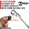 CROM Flex Head Ratchet Wrench 105Inch Long 17mm Flex head 120Tooth 12 Point Stubby Socket Ratchet Wrench Compatible with 38 Drive Nano Impact Sockets 105 Inch 38 Drive